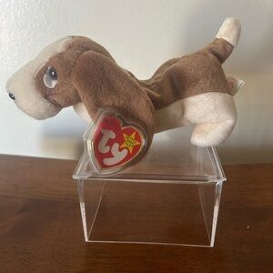 Ty Beanie Baby Tracker Basset Hound Plush MWMT Retired Beanie Babies 1999